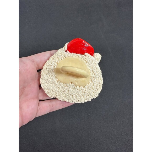 Vintage Handmade Santa Christmas Set Candle Holder Napkin Ceramic Clay Taper - Picture 14 of 14